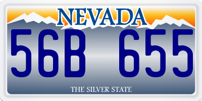 NV license plate 56B655