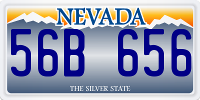 NV license plate 56B656