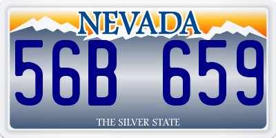 NV license plate 56B659