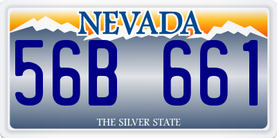 NV license plate 56B661