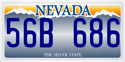 NV license plate 56B686