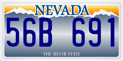 NV license plate 56B691