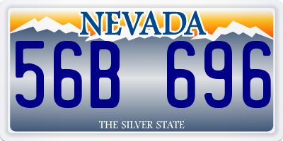 NV license plate 56B696