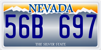 NV license plate 56B697