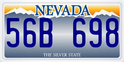 NV license plate 56B698