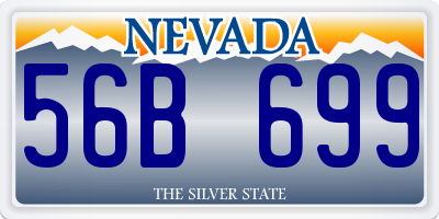 NV license plate 56B699
