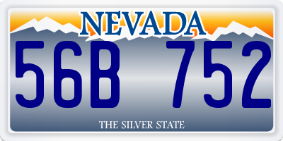 NV license plate 56B752