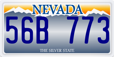 NV license plate 56B773