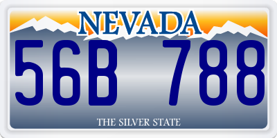 NV license plate 56B788