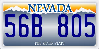 NV license plate 56B805