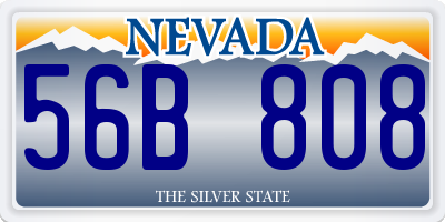 NV license plate 56B808