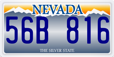NV license plate 56B816