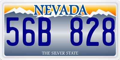 NV license plate 56B828