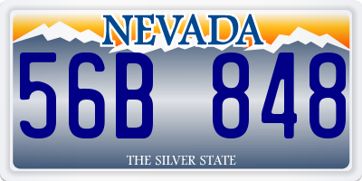 NV license plate 56B848