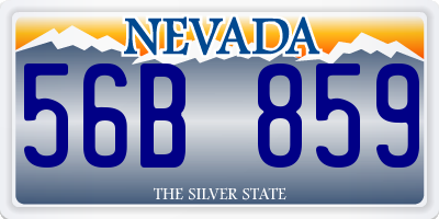 NV license plate 56B859