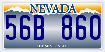 NV license plate 56B860