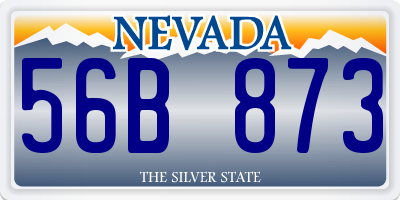 NV license plate 56B873