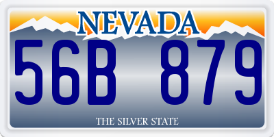 NV license plate 56B879