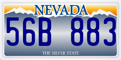 NV license plate 56B883