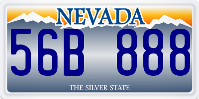 NV license plate 56B888