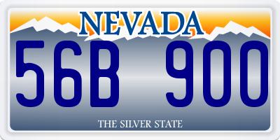 NV license plate 56B900