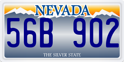 NV license plate 56B902