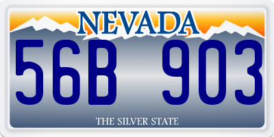 NV license plate 56B903