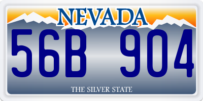 NV license plate 56B904