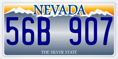 NV license plate 56B907