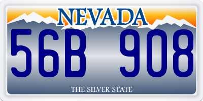 NV license plate 56B908