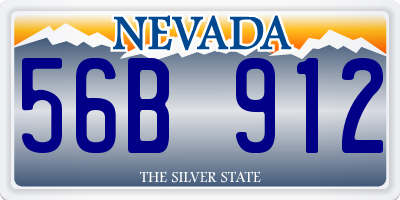 NV license plate 56B912