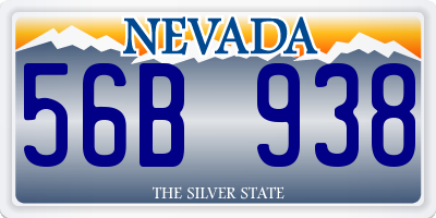 NV license plate 56B938