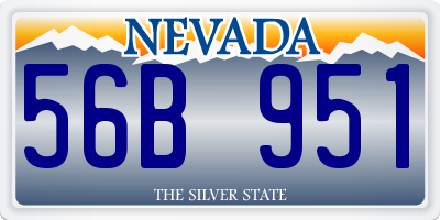 NV license plate 56B951