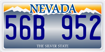 NV license plate 56B952