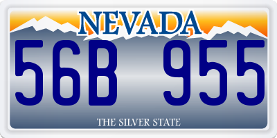 NV license plate 56B955