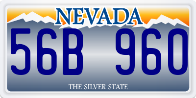 NV license plate 56B960
