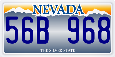 NV license plate 56B968