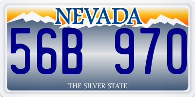 NV license plate 56B970