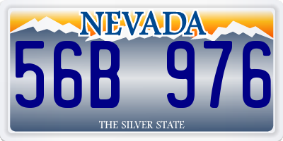 NV license plate 56B976