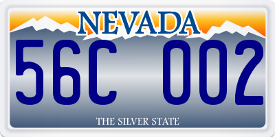 NV license plate 56C002
