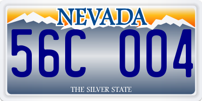NV license plate 56C004