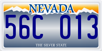 NV license plate 56C013