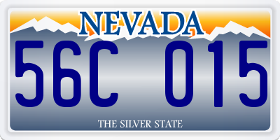 NV license plate 56C015