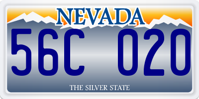 NV license plate 56C020