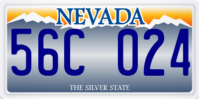 NV license plate 56C024