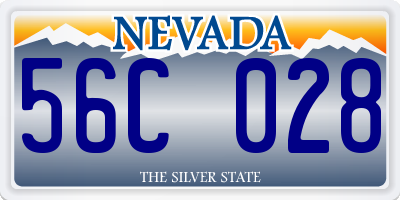NV license plate 56C028
