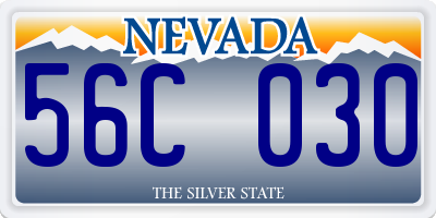 NV license plate 56C030