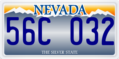 NV license plate 56C032