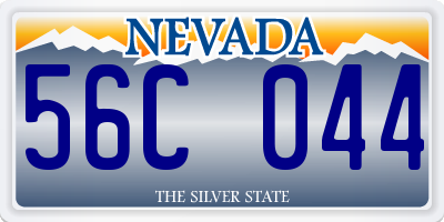 NV license plate 56C044