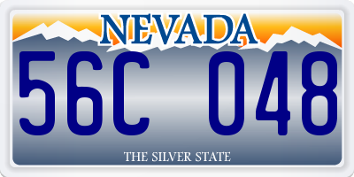 NV license plate 56C048
